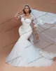 Hochzeit Kleid Afrikanische Plus Größe Kleider 2022 Spitze Applique Meerjungfrau Brautkleider Langarm Anpassen Tüll Vestido De Novia