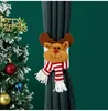 Christmas Decoration Cartoon Snowman Elk Curtain Buckle Festival Hotel Restaurant Ornaments XMAS Gifts