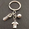Mode voetbal metal sleutelhanger mannen cadeau sleutelhangers voetbalschoenen ball auto sleutel ring cadeau sleutellang sieraden