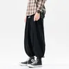 Мужские брюки японская мода Большой размер шелковый шелковый хлопковый льнян