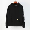 Mens Hoodies Carhart 편지 인쇄 까마귀 풀오버 힙합 운동복 남성 여성 가을 스웨터 점퍼