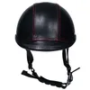 Езда на велосипедные шлемы мотоцик -шлем винтажный шлем с половиной поверхности ретро -ретро -немецкий крейсер Matte Black Helmets Cascos para dot Approveel L221014