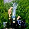 Glass Bong Dab Rig Hookahs Recycler Rigs 9 Recyclers Tube Water Pipe Bongs with Heady Bowl