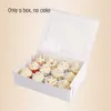 10pcs cupcake box with window White Brown kraft paper Boxes Dessert Mousse box 12 Cup Cake Holders wholesalers Customized Y0712