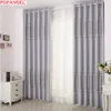 Gardin Popangel Luxury Silvered Thicking Customized Färdig Blackout Thermal Isolated Living Room Window Curtain och Tulle