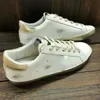 Italia Diseñador de lujo zapatos casuales Lentejuelas clásicas Do-old zapatos sucios Zapatillas Super Star Transpirable Moda al aire libre Zapatos sucios leopardo blanco hombre mujer