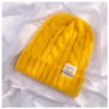 Bonnet d'hiver pour femmes casquettes en tricot Ins mode garder au chaud Couple casquette dame fil tricoté Bonnet torsion froide femme Bonnet