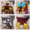 Pillow Africa Man And Women Case Decor Cartoon Super Daddy Cover For Sofa Car Home Soft Plush Pillowcase 45x45cm