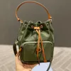 Saco balde de náilon corda alta qualidade crossbody designer luxo marca moda sacos ombro bolsas mulheres telefone carteira totes simples