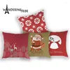 Kussen Kerstcadeaus S Cover Kiss Red 45x45 Pillowcases voor kussens Sofa Decoratief Case Decoration Bed