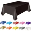 Table Cloth 137X138Cm Plastic Tafelkleed Cover Party Bruiloft Catering Evenementen Servies Tafel Rok Decoratie 11 Kleuren