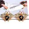 Boucles d'oreilles Vintage Animal cristal abeille bohème marque fête déclaration strass oreille pour filles Bijoux en gros