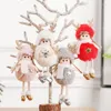 Decorazioni natalizie 12pcs/lot Baby Girl Tree Hanging Elk Plush Dolls Topper Ornament For Party Acc