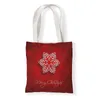 Storage Bags Merry Christmas Canvas For Women Tree Shopper Handbag Santa Claus Shoulder Tote Bag