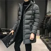 Jackets masculinos Jaqueta de Parkas de Inverno masculino Casaco Longo Coreano Plus Tamanho 4xl Slim Hoodied Outwear G221013