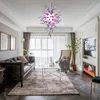 Hand Blown Glass Chandelier Lamps Luxury Art Borosilicate Murano Style Glass Chandeliers Indoor Pendant Lighting with LED Light Source Elegant Decor LR369