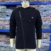 Pulls pour hommes Wepbel Slim Fit Jacket Cardigan à manches longues Mode Oblique Zipper Hommes Noir avec doublure supplémentaire Pull à capuche