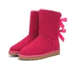 2022 Snow Boots Warm Boot Soft Sheepskin Keep With Card Dustbag Beautiful Gift Hot Sell Winter Aus Half U3280 Two Bow Women