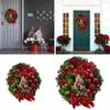 Декоративные цветы рождественские дверь венок гирлянда искусственная стена висит святое семейство