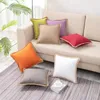 Pillow Flax Square Case Throw Waist Cover Edging Bed Sofa Pad Lover Couple Gift Home Decoration 45x45cm