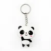 8 Stile Cartoon Panda Schlüsselanhänger Anhänger Auto Schlüsselanhänger PVC Schlüsselanhänger Schlüsselanhänger Modeaccessoires