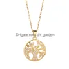 Colliers pendants arbre de vie Crystal Cencol Collier Gol