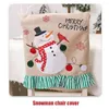 Chair Covers Christmas Slipcovers Cartoon Dinner Table Cover Comfortable Durable Anti-Wrinkle Reusable For Holiday Festival Party