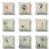 Pillow Dandelion Flowers Flying Seeds Cover Nordic Simple Design Modern Fashion Linen Decorative Pillows Sofa Pillowcase