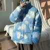 Herrjackor 2021 vinterjacka herr parka varm modetryck casual streetwear coat manlig lös koreansk kappa kvinna parkas nya kläder m-2xl g221013