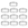 Bakeware Tools 10Pcs 4.5cm Round Stainless Perforated Seamless Tart Ring Quiche Pan Pie With Hole Shell Retail