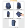 Походные сумки супер светловолосы складной рюкзак с двойным плечом водонепроницаемый рюкзак на открытом воздухе спорт в пешеходных мешках для кожи альпининг задних сумков L221014