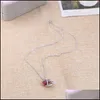 Подвесные ожерелья сердца подвесное колье для женщин мода 925 стерлинги стерлингов сетей Charms Jewelry Jewelry Crystal Diamond stonstone Dhyn2