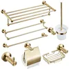 Bath Accessory Set Brushed Gold Towel Rack Stainless Steel 304 Bathroom Hardware Pendant