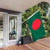 방글라데시 깃발 국가 전국 배너 90x150 cm 야드 잔디 장식을위한 두 개의 황동 그로밋이있는 야외 장식 배너