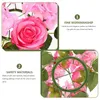 Flores decorativas anéis de anel Flor Rosa Central Pieces Floral Gruits Mesas Grinaldas Mesa de casamento Fake peonyarransments diminua de seda