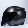 خوذات الدراجات العلامة التجارية Jiekai Motor Schoolmet Four Season Seasex Octric Scooter Motos Half Halfets Doub Visor L221014