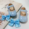 Zapatos planos otoño niñas charol princesa 2022 primavera niños arco Mary Janes fiesta para niños vestido
