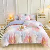 S￤ngkl￤der set Set Skin Friendly Fabric Printing Bed Cover Twin King Size D￤cke S￤ngdukar