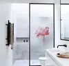 Window Stickers Custom Size Film Poster Static Cling Frosted Home Decor Glass For Bathroom Living Room Kitchen Flamingo