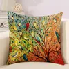 Pillow Big Size Cover Pillowcase For Sofa Case Flower Bird Priting 50X50cm 60X60cm