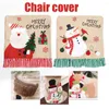 Chair Covers Christmas Slipcovers Cartoon Dinner Table Cover Comfortable Durable Anti-Wrinkle Reusable For Holiday Festival Party