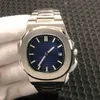 Pateks 8.3 3K 5711 CAL324C Montre de Luxe Mens 자동 시계 방수 날짜 시계 실버 스트랩 블루 스테인레스 기계식 오로그리오 디 루소 손목 시계