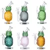 Narghilè Olografico Arcobaleno Ananas Bong Pipa Occhiali Spessi Acqua Inebriante Rigs Olio Fumo Bong Di Vetro Tubi Di Fumo Riciclatore Dab Rig Cera Gorgogliatore 14mm Ciotola