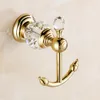 Bath Accessory Set Hardware Set European Style Hook On The Wall Luxury Crystal Brass Paper Holder Gold Badrum HANKINGS HANDEL RING HK00