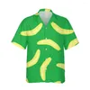 Chemises décontractées pour hommes Jumeast 3D personnalité banane fruit imprimé hommes chemise hawaïenne à manches courtes à la mode pour hommes lâche créatif streetwear
