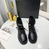 Designer Boots Classic Women Crystal Calf Leather Ankle Boots Desert Strap Fashion Rois Boot Luxury Non-Slip Winter Shoes Storlek 35-40