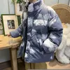 Kurtki męskie 2021 Kurtka zimowa męska parka ciepła moda drukarnia swobodny płaszcz streetwearowy mężczyzna luźna koreańska płaszcz parkas nowe ubrania M-2xl G221013