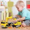 Pull Toys Excavator Tractor Flatbed Truck 1 12 Scale Large Size Push and Go Toy Trucks Construction Friction Truck with Lights Sounds