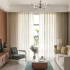 Curtain CDIY Faux Linen Sheer Curtains For Living Room Window Bedroom Tulle Japan Style Voile Drapes Kitchen Treatment