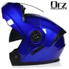 Caschi da ciclismo Casco moto da corsa con visiera parasole Doub flip up s casque L221014